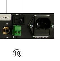 3.6 Anschluss der Notstromversorgung Um einen ungestörten Betrieb, auch bei Ausfall der 230V Netzspannung zu ermöglichen, verfügt die MEVAC-4 über einen Anschluss (19) für eine 24 V
