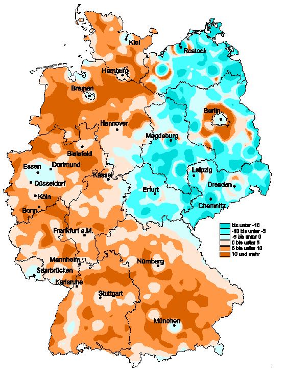 Entkopplung von Bevölkerungs- und Flächenentwicklung