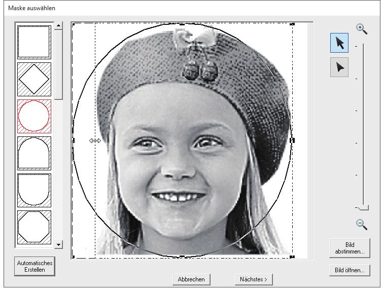 Importieren von Fotodten in PE- DESIGN PLUS2 Importieren von Bilddten. Öffnen Sie den Ordner [Tutoril_7] und wählen Sie ls Bild [girl2-fce.mp].