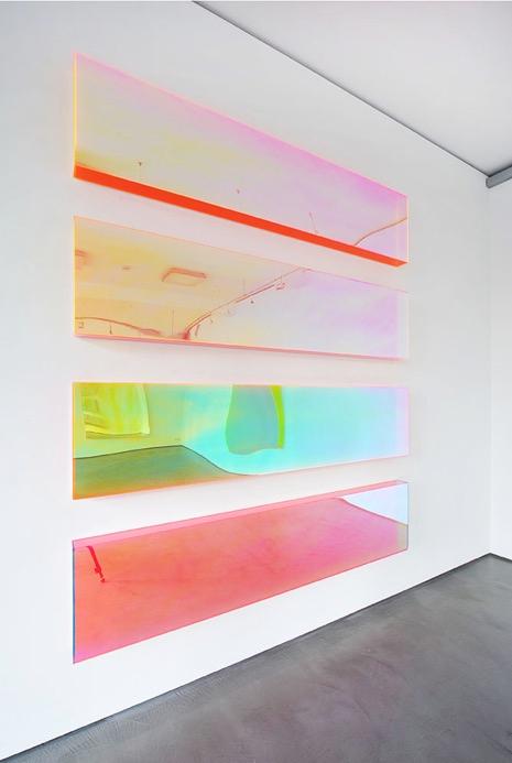 Regine Schumann, colormirror rainbow texture otterndorf, 4-teilig, 2014,