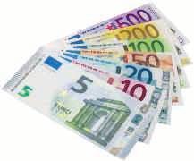310 770 400 Geldscheinset Euro Das Geldscheinset zeigt die Vorderseiten der sieben Euro-Banknoten in überdimensionaler Größe.