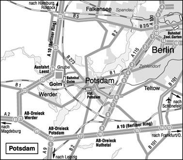 ANFAHRT INSTITUTSTEIL POTSDAM-GOLM Mit dem Auto Autobahn A 10 (Berliner Ring) Ausfahrt Leest (nördlich des Autobahndreiecks Werder), Richtung Potsdam, am Ende der Wublitzstr.