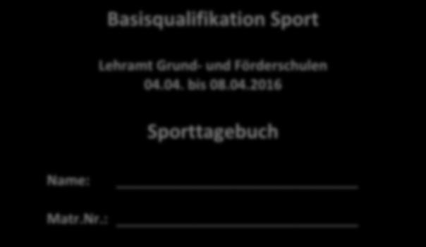 Basisqualifikation Sport Lehramt Grund- und