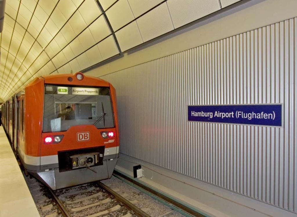 S-Bahnanschluss seit Dezember 2008 Alle 10 Minuten geht s zum Airport und auch zurück in Richtung Hauptbahnhof mit der Linie S1. Dauer ca.