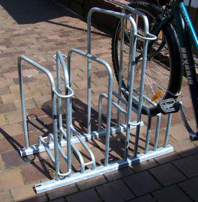 Fahrradparker Fahrradparker FP02 *** erfüllt die Kriterien des ADFC *** Reihenanlage zur hoch-tiefen Fahrradeinstellung, wahlweise einseitig oder