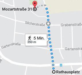 Fußweg vom Rathausplatz