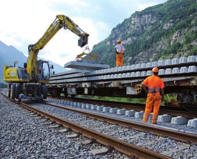 Warum die Wahl der Oberbauform im Gotthard Basistunnel auf eine Feste Fahrbahn iel, hat mehrere Gründe: Unter den Gesichtspunkten hohe Verfügbarkeit (durch geringen Wartungsaufwand), Belastbarkeit