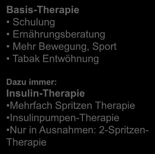 Mehrfach Spritzen Therapie Insulinpumpen-Therapie Nur in Ausnahmen: 2-Spritzen- Therapie Basis-Therapie und