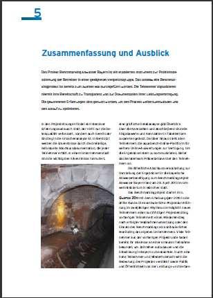 Der Gesamtbericht ist in Kurzfassung über die Projektseite www.abwasserbenchmarkingbayern.de abrufbar sein.