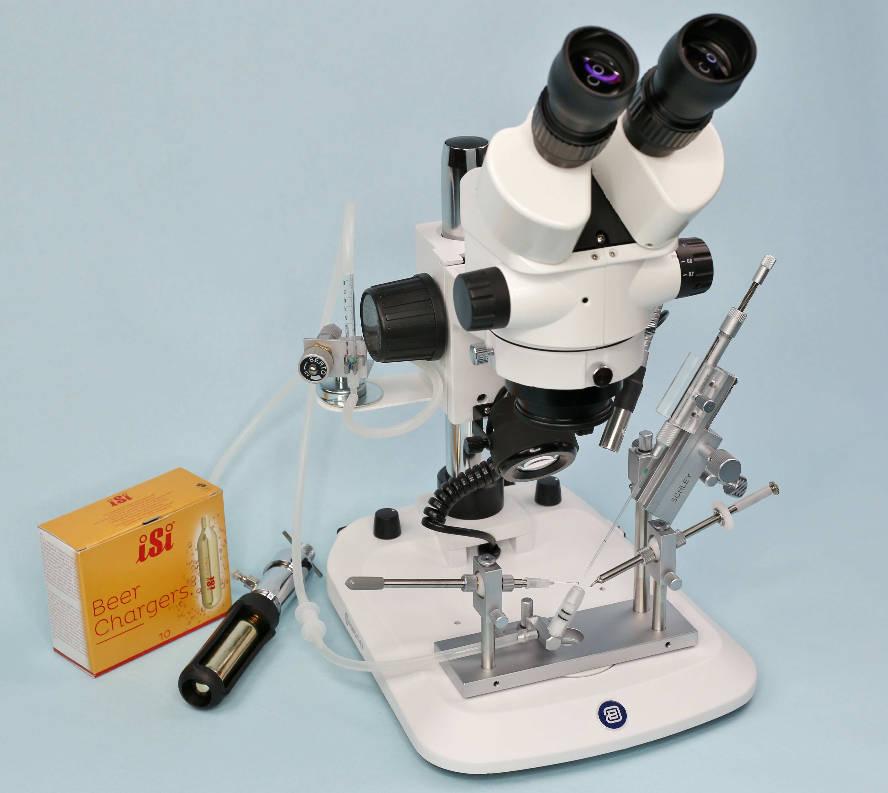 01 1.990,00 Mit Zoom Mikroskop 7-45x, LED-Licht, SCHLEY-Spritze, Stachelgreifer und 1.