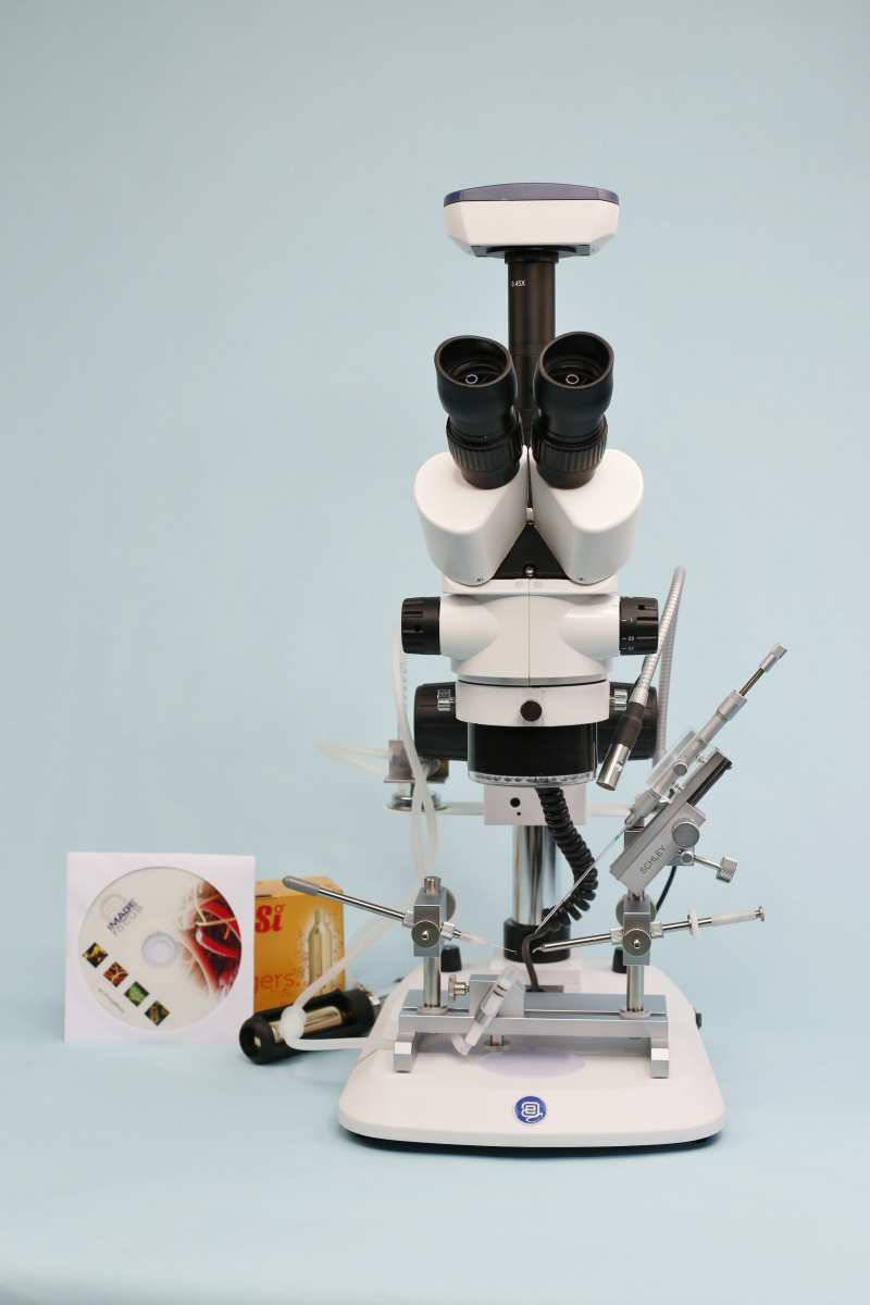 590,00 Mit Zoom Trinokular Mikroskop 7-45x, LED-Ring und 1,3 MP USB-Kamera, die den Anschluss an