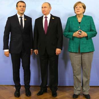 Frage 5: Merkel, Macron, Trump Kremlin.ru // White House Wen erkennst du auf den Fotos?