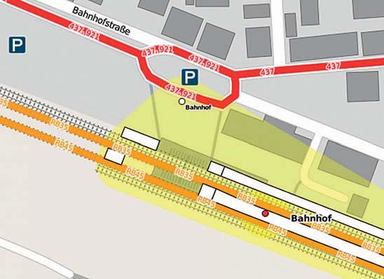 Worms Monsheim Legende: Fußweg zum Halteplatz für den Schienenersatzverkehr DB Regio AG, Region Süd-West Weitere Informationen erhalten Sie unter: Internet www.bahn.