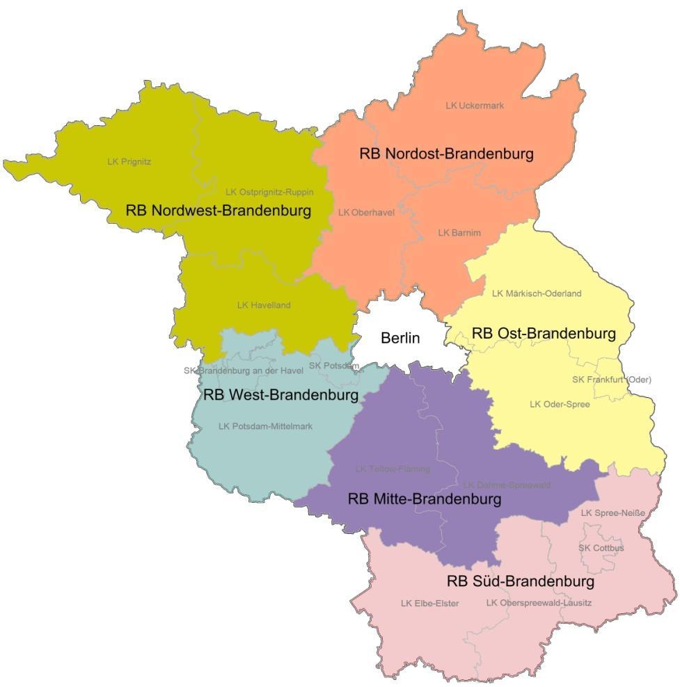 Regionalbüros für Fachkräftesicherung Die sechs Regionalbüros an den Standorten Potsdam, Neuruppin, Eberswalde, Frankfurt (Oder), Cottbus und Schönefeld stehen für: - Sensibilisierung zur