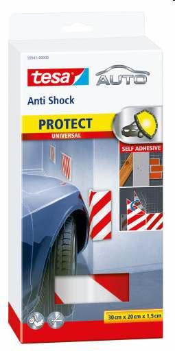 tesa AUTO Anti Shock Protect Universal (30 cm x 20 cm x 1,5 cm) Die selbstklebenden, lackschützenden Schoner für das Auto können schnell an unterschiedlichen Bereichen