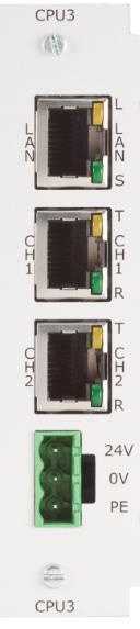 E/A Karten: CPU3 8 Prozessor Karte Ethernet Schnittstelle immer vorhanden 1 x DSfG Klasse A Schnittstelle (CH1)