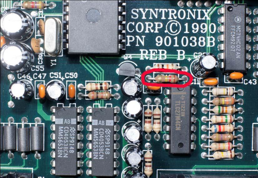 auf der Platine Q 2 Q 3 R 10 R 11 R 17 Bauteil Leistungstransistor TIP 41A Transistor 2N4401 Kohleschichtwiderstand 120 kohm Drahtwiderstand 1 Ohm