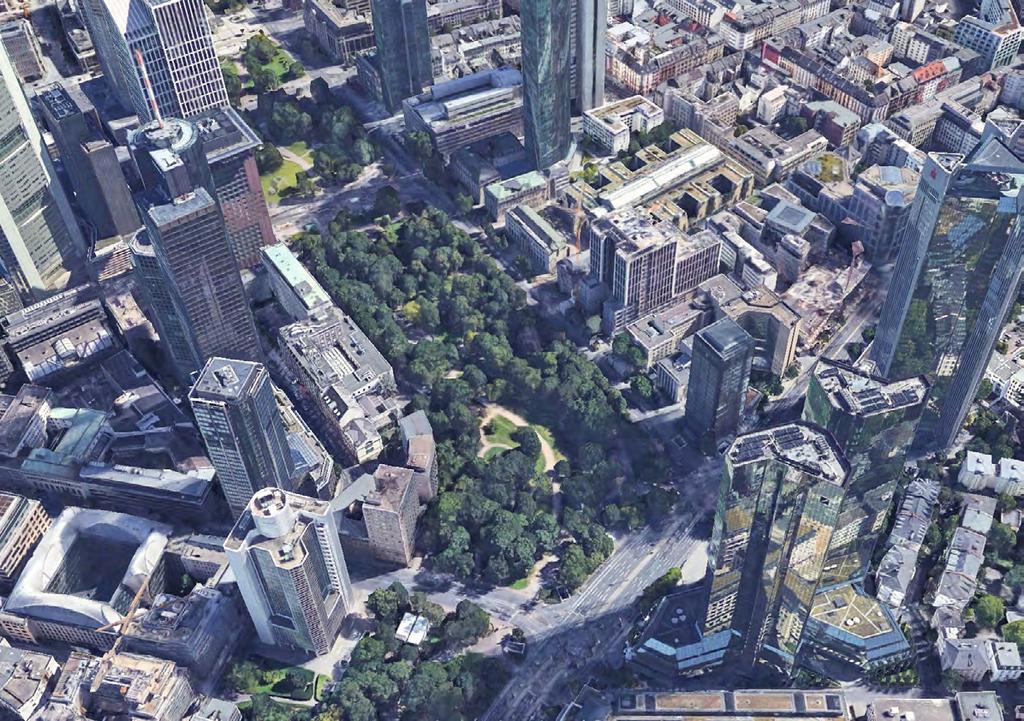 Landsat/Copernicus Kartendaten: Google, DigitalGlobe TaunusTurm Gallusanlage Japan Tower Objekte in Sichtweite inz er Deutsche Bank Ta u