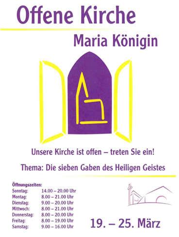 16 Aktuelles aus den Kirchorten Pfarrbrief vom 4. März bis 2. April 2017 17 Aktuelles aus den Kirchorten Niedernhausen Frauentreff Maria Königin Donnerstag, 9. März.2017, 19:00 Uhr in der Martinstube Donnerstag, 23.