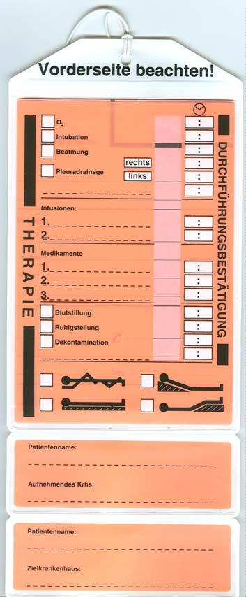 2 Anhängekarte für Verletzte/Erkrankte (Bundeswehrkrankenhaus Ulm) (nach Röper,
