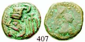 RPC 4654; Rouvier 2099. äußerst selten. ss/vz 1.280,- ARABIA, HIMYARITEN UND SABÄER 401 Drachme ca. 3. Jh.v.Chr. 5,22 g.