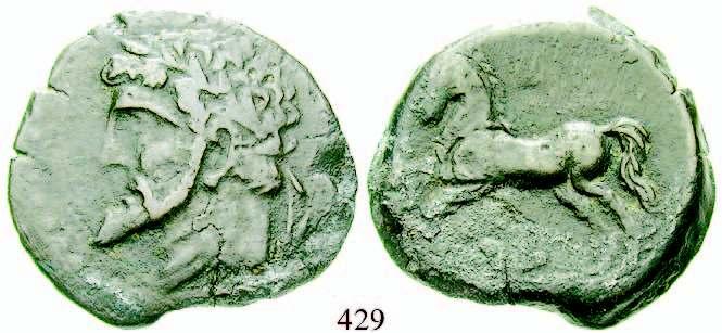 Lanz 356vgl. ss 330,- NUMIDIEN, KÖNIGREICH 428 Micipsa, 148-118 v.chr. Bronze 27 mm 148-118 v.chr. 13,01 g.