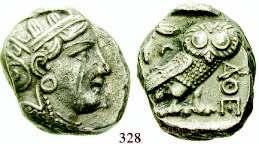 ss 260,- 333 Stater 386-307 v.chr. 8,54 g. Pegasus fliegt l., unten Koppa / Kopf der Athena l.