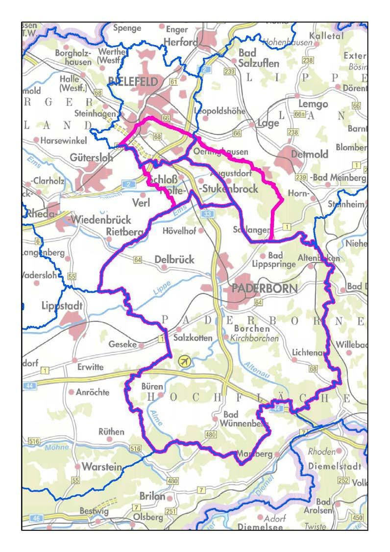 Arbeitsgebiet Das Arbeitsgebiet der Biologischen Station erstreckt sich über ca. 1.