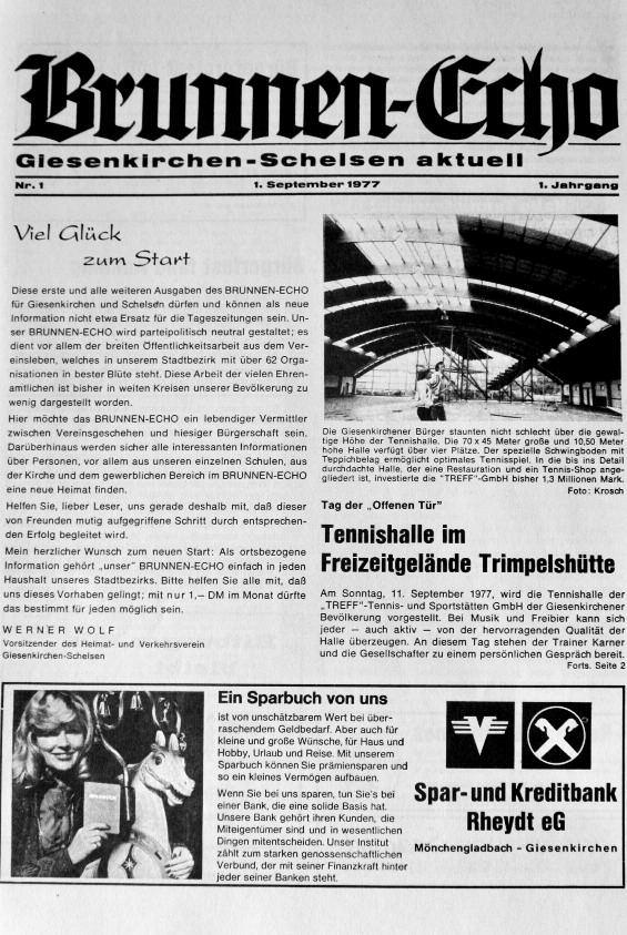 Tatsache war, dass die beiden großen Tageszeitungen in Mönchengladbach mit dem Termin der kommunalen Neugliederung (1975) von heute auf morgen vergessen