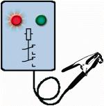 Operating instructions English Overview Operating mode: LED display State of grounding Reaction of the grounding Clamp is not connected, device not used device Grounding faulty red indicator lamp ON