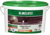 R EG ELMÄSSIG KO NTROLLIE RT Glanzlatex Hornbach Glanzlatex ist eine glänzende, wasserverdünnbare Dispersionsfarbe für hoch strapazierfähige, abriebfeste Wandund Deckenanstriche im Innenbereich.