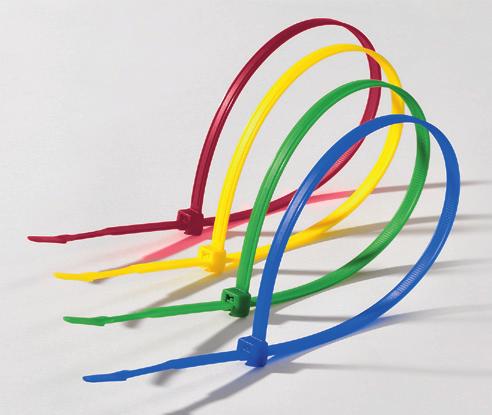 Kabelbündel- und Befestigungssysteme Kabelbinder innenverzahnt 1.1 Q-Serie Q-tie Kabelbinder aus Polyamid 6.6 standard (PA66), farbig Werkzeuge finden Sie ab Seite 302.