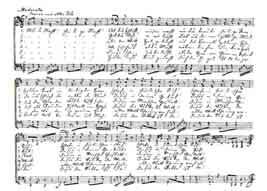 74 WEIHNACHTSLIEDER NR. 36, 18. DEZEMBER 2009 Handschrift von Franz Gruber mit vollständigem Liedtext 1833.
