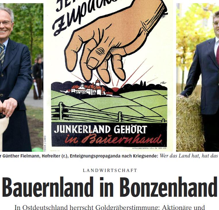 ..] entdeckt: Die Rechnung bezahlen die Bauern (FP 09/14) "Landgrabbing" in Deutschland: Der
