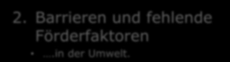 IHP: Gesprächsleitfaden, Kontext, Umwelt VI. "Wer oder was mich daran hindert, so zu leben, wie ich will" 1.