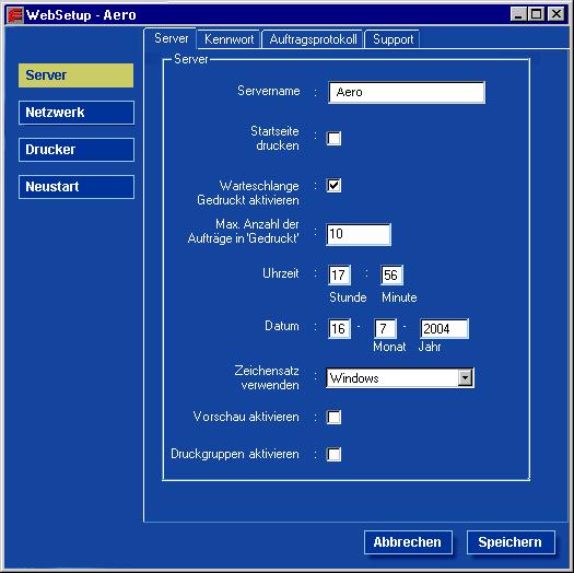 5-4 Konfiguration des EX7750 auf Windows-Computer HINWEIS: Die Benutzerschnittstellen der Anwendung Command WorkStation und der Komponente Fiery WebSetup sind identisch.