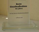 -Nominierung für: Klinik Award 2008: Kongress für Klinikkommunikation.