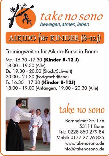 Koala-Kids-Special Aikido für Kinder (8-12J) www.takenosono.de Kindertraining: Montags und Freitags, jeweils 16.30-17.