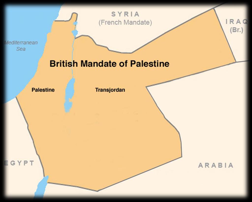 1. TEILUNG PALÄSTINAS 1921: England übergibt den palästinensischen