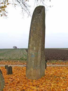 So wurde, wie Georg Durst berichtet, in Gumbsheim in einem Graben liegend ein Menhir gefunden und danach im Uferbereich nahe der Armsheimer Brücke aufgestellt.