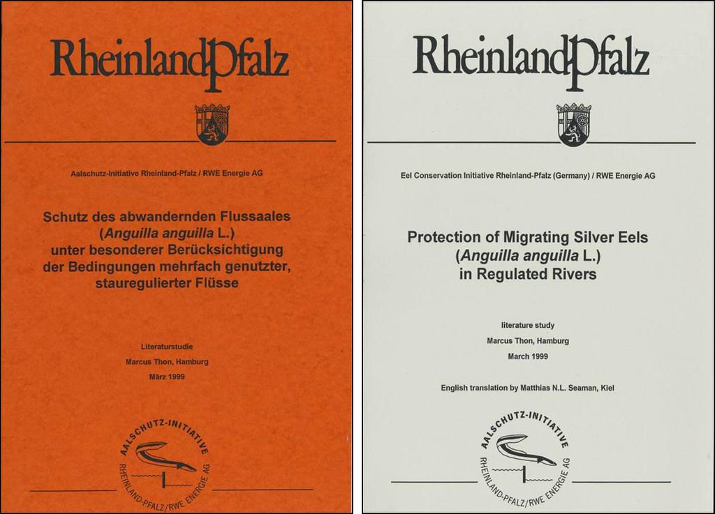 52 Die Aalschutz-Initiative Rheinland-Pfalz/RWE Power AG Erste Literaturstudie 1998 Die gewünschte Interdisziplinarität zwischen Fischereibiologen und Ingenieuren machte es erforderlich, den weltweit