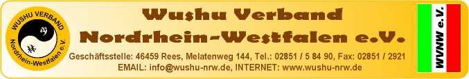 Platzierungsliste Wushu Landesmeisterschaft in Moers am 17. März 2012 Die erfolgreichsten 5 Vereine in der Teamwertung Formenbereich 1. Wushu&Kampfkunst Club Lippe e.v 2. Wushu Wesel e.v. 3.
