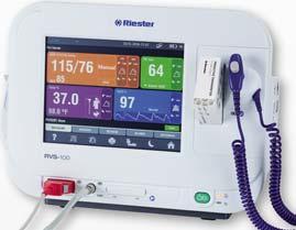 Der RVS-100 kommuniziert entweder über eine kabel- oder kabellose Verbindung mit der Patientenverwaltungssoftware in Kliniken und Krankenhäusern, mit Hilfe des HL7 Standard.