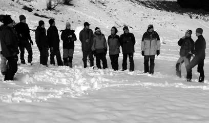 46 Unsere Ausbildung Unsere Ausbildung 47 Skitourensicherheitstag im Schwarzwald Auch ein bisschen Schnee reicht aus!