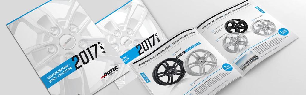 10 Pressemitteilung 07. September 2017 AUTECs neue Winterkataloge sind ab sofort erhältlich! Ab sofort ist das neue Räder- und Designprogramm der AUTEC GmbH & Co.