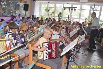 So konnten sich die Kinder und Jugendlichen auch an verschiedenen Instrumenten wie dem Schlagzeug, dem Bass, dem Keyboard und den Percussions-Instrumenten probieren.