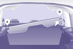 Bordausstattung 110 die Aufrollvorrichtung besteht aus drei Klappen, mit denen sich der Kofferraum verdunkeln lässt, wobei sich die Sitzplätze der 2.