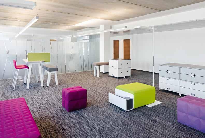 Flexibilität auf acht Etagen Das Bürogebäude bietet auf insgesamt acht Etagen rund 11.250 m² flexibel einteilbare Büroflächen.