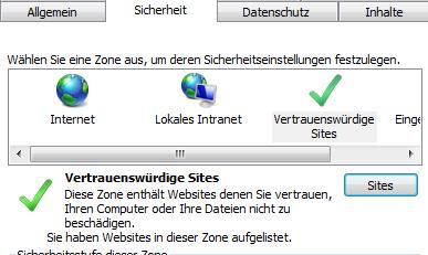 2 Internet Explorer Zone Fügen Sie im Internet Explorer die