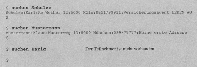 Klaus:Musterweg 13 : 8000 München:089/77777 :Meine erste Adresse suchen Harig Der Teilnehmer ist nicht vorhanden.